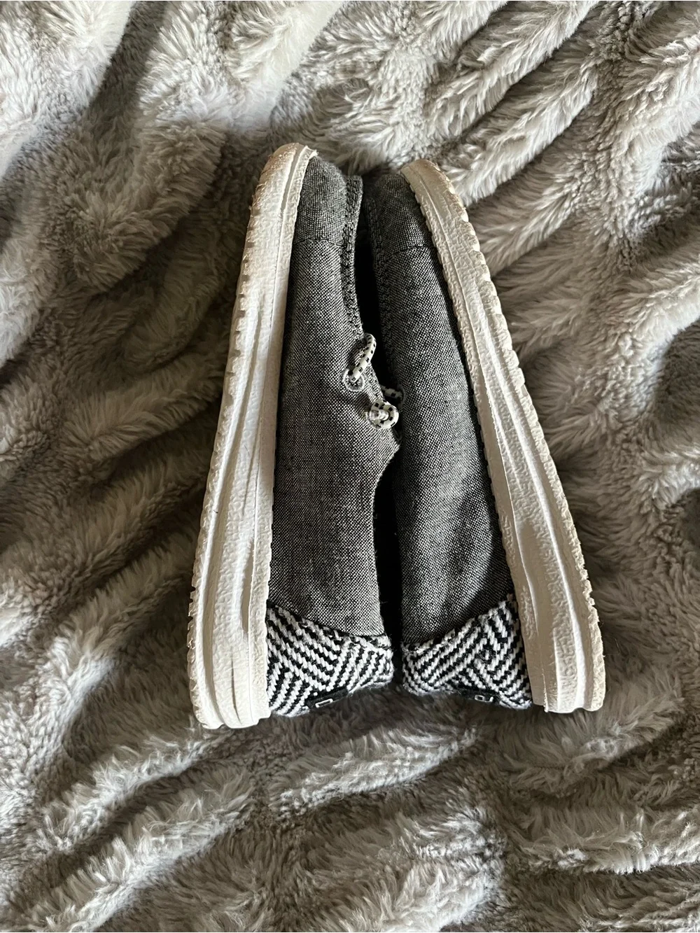 Hey Dude Kids Slip-On Moccasins in Heather Gray sz11
